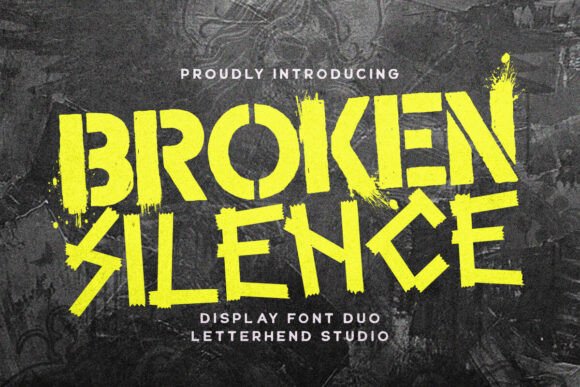 Broken Silence: A Bold Display Typeface for Street-Style Branding