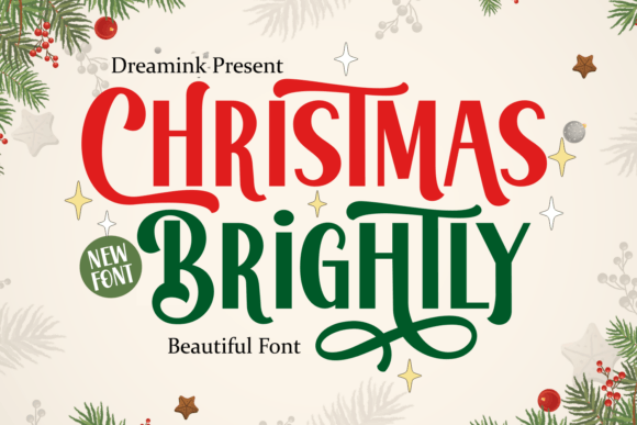 Christmas Brightly: A Festive Display Font for Editorial Design