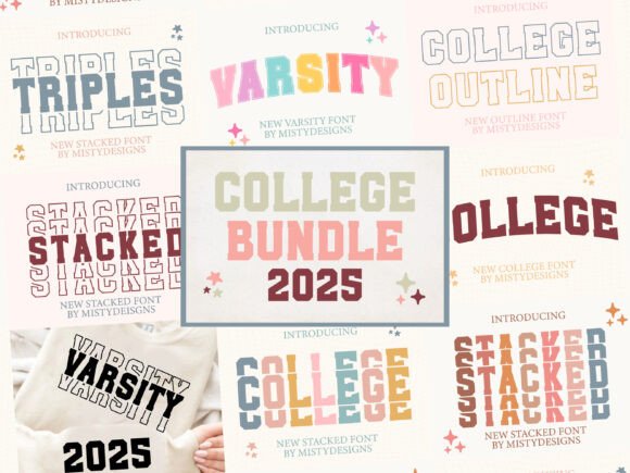 College Set: The Ultimate Retro Display Font for Sports & Branding
