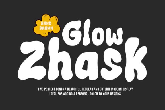 Glow Zhask: A Hand-Brush Typeface for Digital Branding