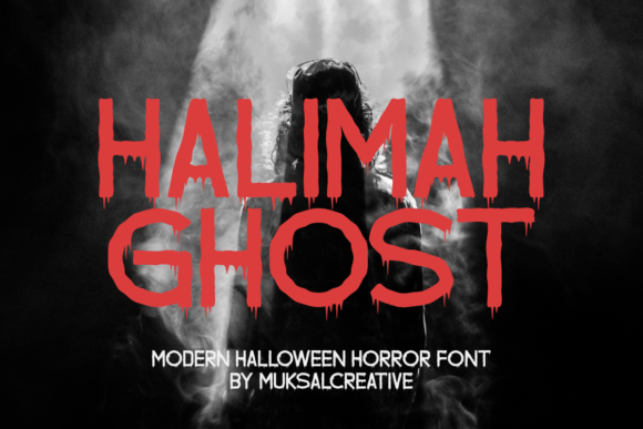 Halimah Ghost: The Fiery Display Font for Spooky Creations
