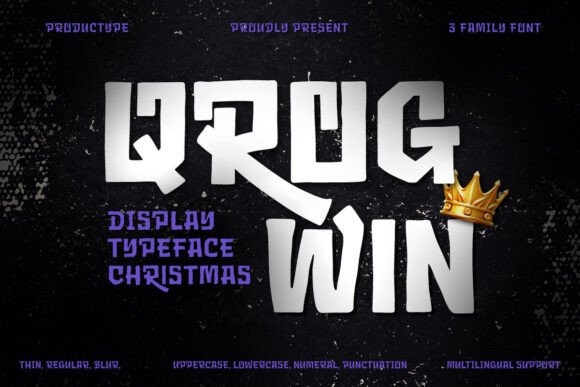 Qrog Win: The Festive Display Font for Holiday Branding