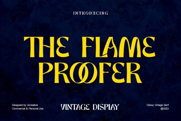 The Flame Proofer: A Vintage Display Font for Handmade Creators