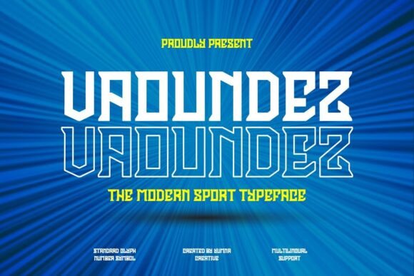 Vaoundez: The Bold Sports Typeface for Dynamic Branding